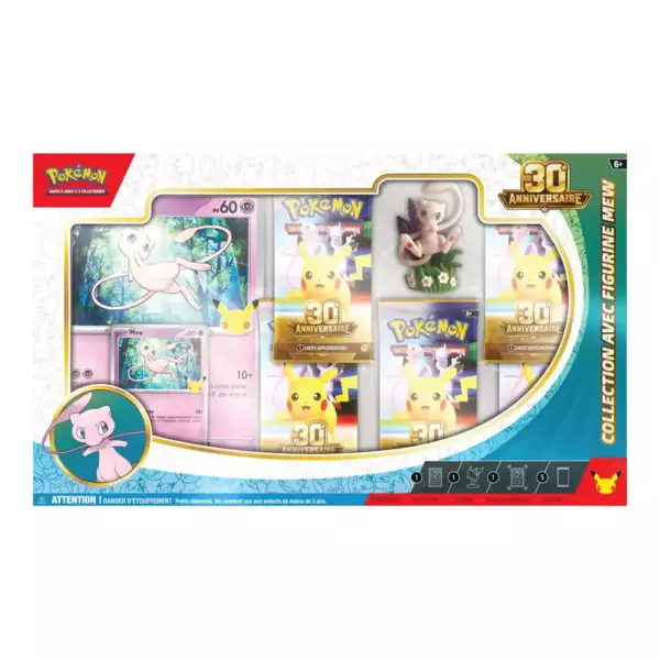 Collection avec figurine Mew Coffret Pokémon Figurine Mew ME05.5 Celebration 30 Ans