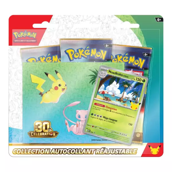 Collection autocollant réajustable – Noadkoko d'Alola Tripack Pokémon Autocollant Réajustable Lucario / Noadkoko d'Alola ME05.5 Celebration 30 Ans - image 2