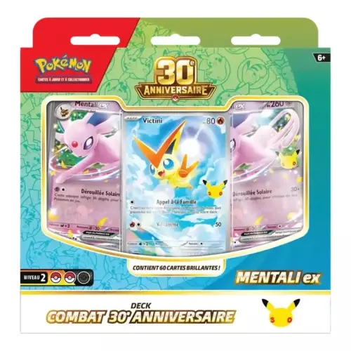 Deck Combat Pokémon Mentali-ex / Noctali-ex ME05.5 Celebration 30 Ans