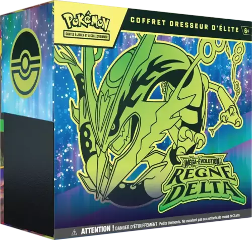 ETB Pokémon Règne Delta ME06, Coffret Dresseur d'élite avec Méga-Rayquaza ETB Pokémon Coffret Dresseur d’Elite ME06 Règne Delta