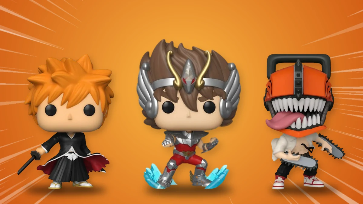 Funko Pop Ichigo de Bleach, Seiya de Saint Seiya et Chainsaw Man