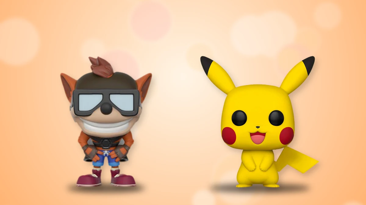 Funko Pop Crash Bandicoot et Pikachu