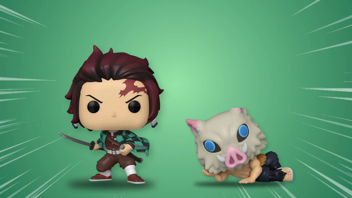 Funko Pop Demon Slayer Tanjiro Kamado et Inosuke Hashibira