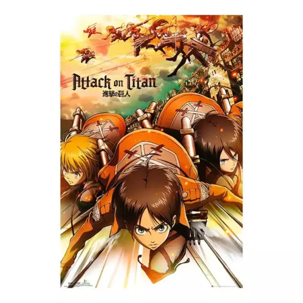 ATTACK ON TITAN - Attack - Poster roulé filmé (91.5x61)