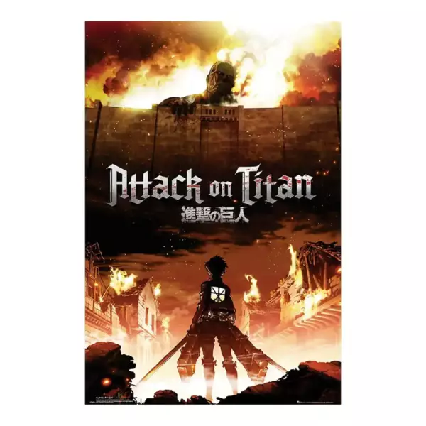 ATTACK ON TITAN - Key Art - Poster roulé filmé (91.5x61)