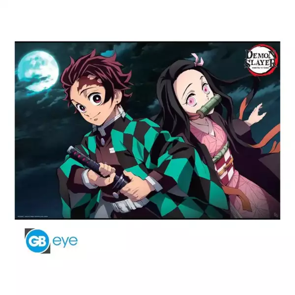 DEMON SLAYER - Poster « Tanjiro & Nezuko » roulé filmé(91.5x61)