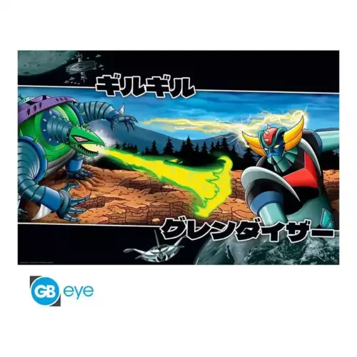 Poster Goldorak vs Giru Giru 91,5 x 61 cm GRENDIZER - Poster Maxi 91,5x61 - Goldorak vs Giru Giru