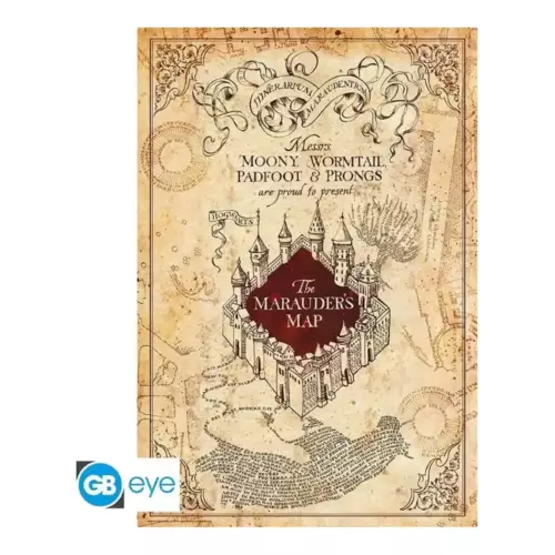 HARRY POTTER - Poster « Carte du Maraudeur » roulé filmé (91.5x61)