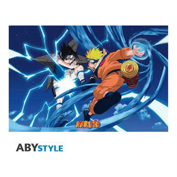 Poster Naruto et Sasuke 91,5 x 61 cm NARUTO - Poster "Naruto & Sasuke" roulé filmé (91.5x61)