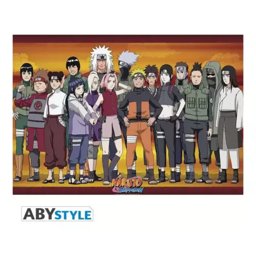 Poster Naruto Shippuden Ninjas de Konoha 91,5 x 61 cm NARUTO SHIPPUDEN - Poster "Ninjas Konoha" roulé filmé (91.5x61)