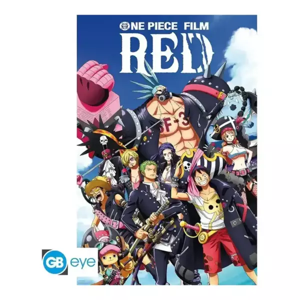 Poster One Piece Red Équipage au complet 91,5 x 61 cm ONE PIECE: RED - Poster «Équipage au complet» roulé filmé (91.5x61)