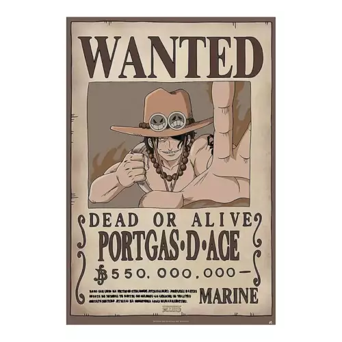 ONE PIECE - Poster "Wanted Ace" roulé filmé (91.5x61)