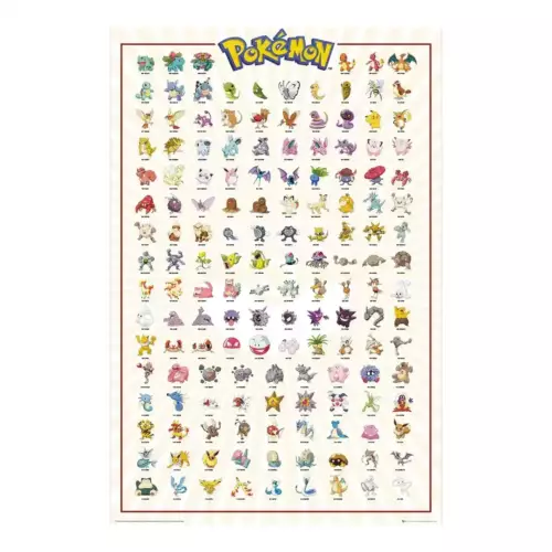 Poster Pokémon Kanto Français 91,5 x 61 cm Pokémon - Poster Kanto Français roulé filmé (91.5x61)