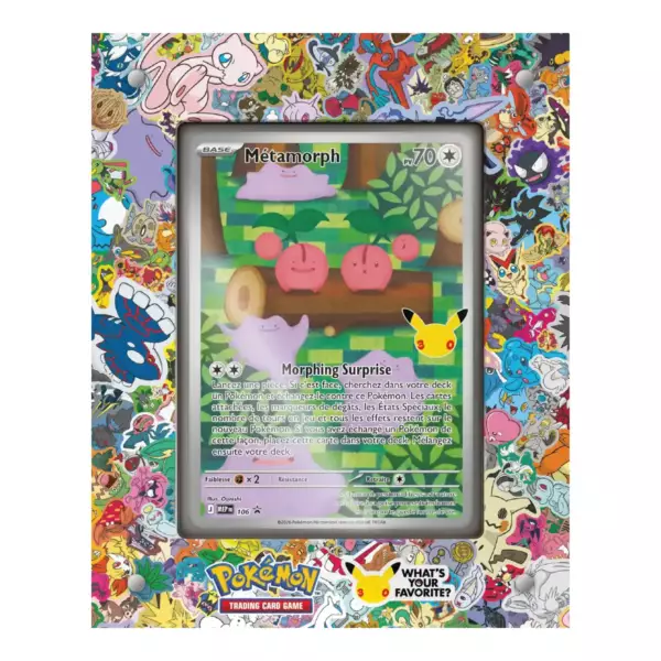 Promo Métamorph et porte-carte acrylique Coffret Pokémon Premium Métamorph ME05.5 Celebration 30 Ans - image 2