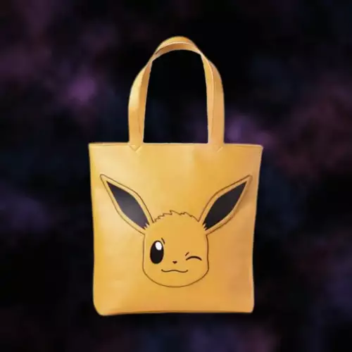Sacs à Main chez BDFancomics à Nyon Tote bag Évoli (Pokémon) couleur caramel, sur fond étoilé violet