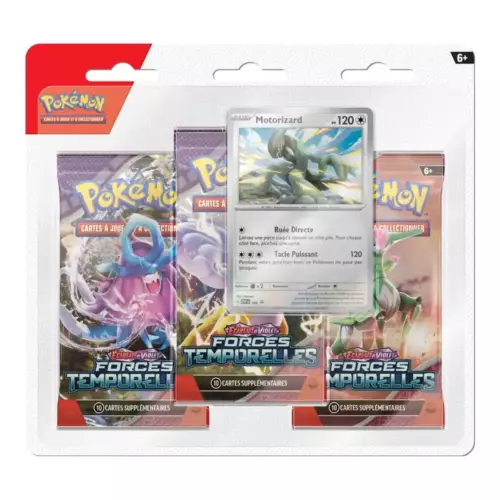 Tripack Pokémon Forces Temporelles avec carte promo Motorizard Tripack Pokémon EV05 Forces Temporelles